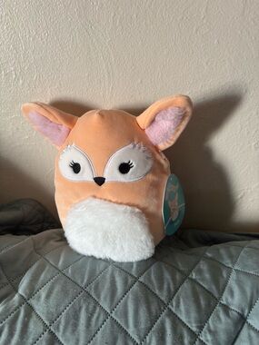 Squishmallows Peach Fox Plush - Peach, White, Pink